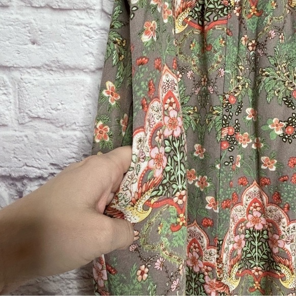 Labiz Floral Paisley Print Sage Green Romper - Picture 11 of 14